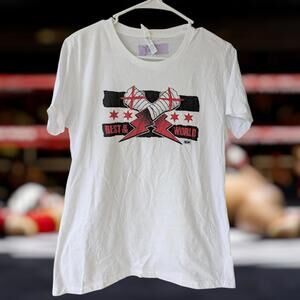 AEW CM Punk Best in the World Straight Edge Women's XL T-shirt Pro Wrestling wwe
